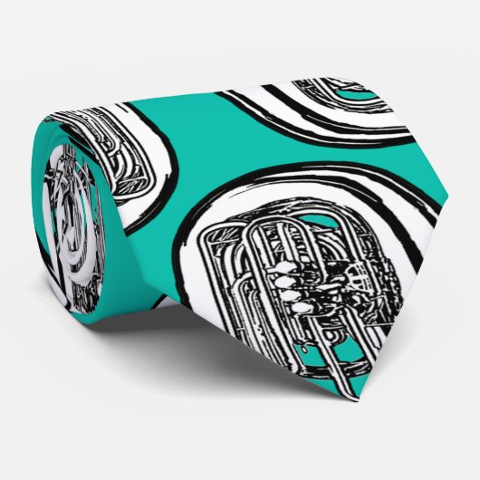 Tuba-Stropdas - Vet grafisch ontwerp Stropdas (Opgerold)