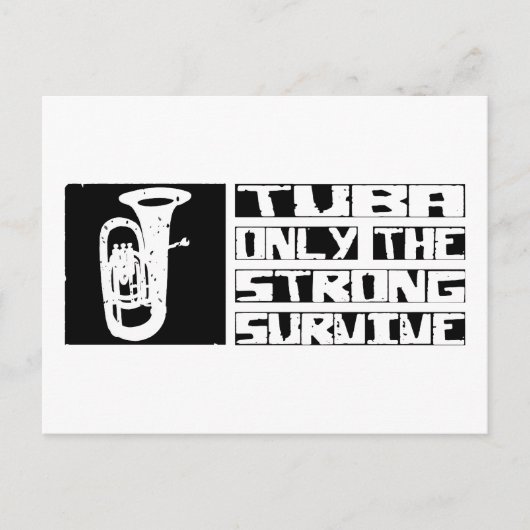 Tuba Survive Briefkaart (Voorkant)