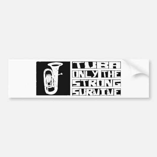 Tuba Survive Bumpersticker (Voorkant)