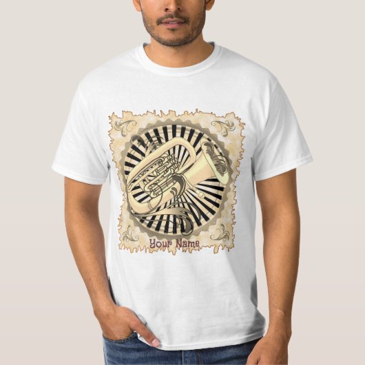 Tuba Swirls t- shirt (Voorkant)