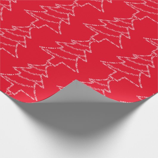 Tuba-tekstkerstboom Cadeaupapier (Hoek)