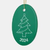 Tuba-tekstkerstboom Keramisch Ornament (Links)