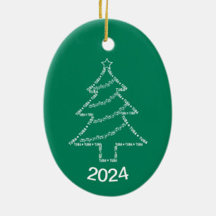 Tuba-tekstkerstboom Keramisch Ornament
