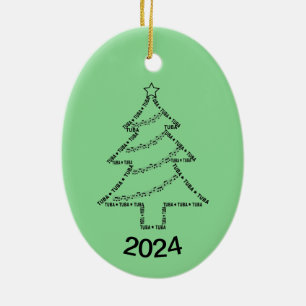 Tuba-tekstkerstboom Keramisch Ornament