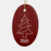 Tuba-tekstkerstboom Keramisch Ornament (Links)
