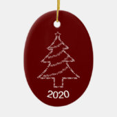 Tuba-tekstkerstboom Keramisch Ornament (Voorkant)