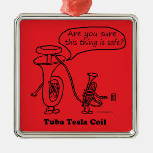 Tuba Tesla Coil Metalen Ornament