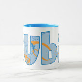 Tuba Text Pattern Abstract Art Music Gift Mok (Midden)