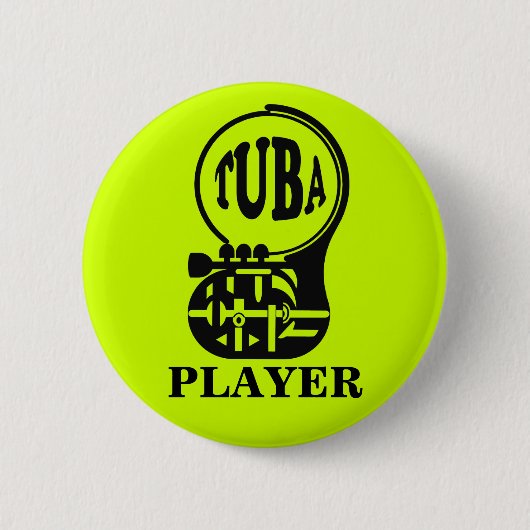 TUBA, Tuba Player Ronde Button 5,7 Cm (Voorkant)