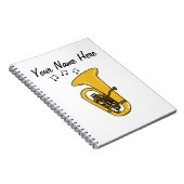 Tuba Tubaist Messing Muzikant Muziekdocent Custom Notitieboek (Rechterzijde)