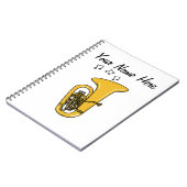 Tuba Tubaist Messing Muzikant Muziekdocent Custom Notitieboek (Linkerzijde)
