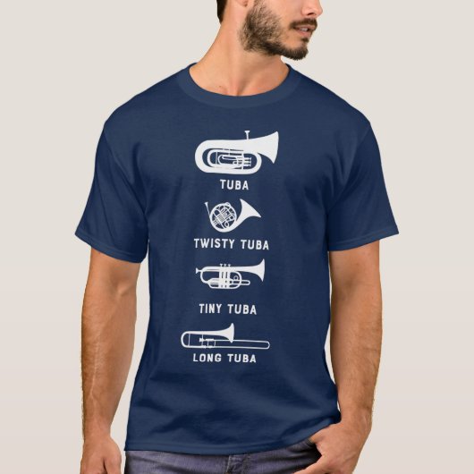 Tuba Twisty Tuba Tiny Tuba Long Tuba Marching T-shirt (Voorkant)