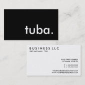 tuba. visitekaartje (Voorkant / Achterkant)