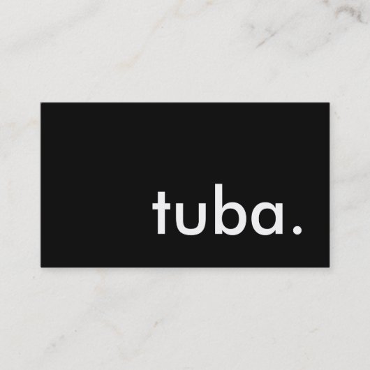 tuba. visitekaartje (Voorkant)
