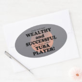 Tuba Wealthy & Succesvolle oval Sticker (Envelop)