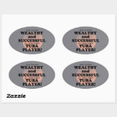 Tuba Wealthy & Succesvolle oval Sticker (Vel)