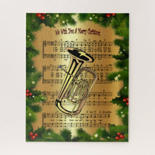 Tuba~ "Wij wensen u een prettig kerstfeest" ~ Legpuzzel