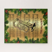 Tuba~ "Wij wensen u een prettig kerstfeest" ~ Legpuzzel (Horizontaal)