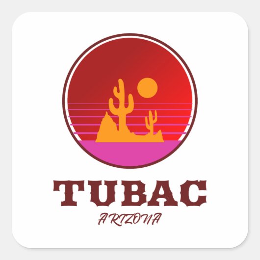 Tubac - Arizona Vierkante Sticker (Voorkant)