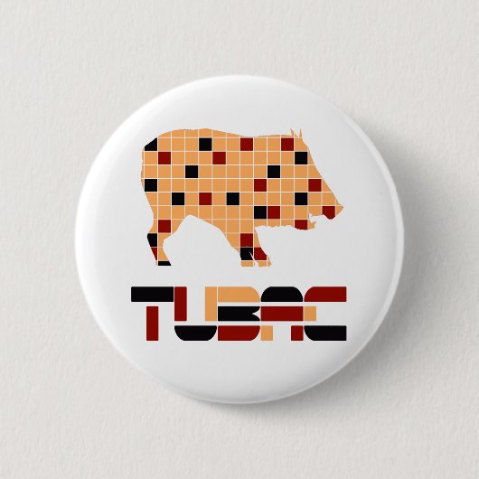Tubac Javelina Mosaic Pin Ronde Button 5,7 Cm (Voorkant)