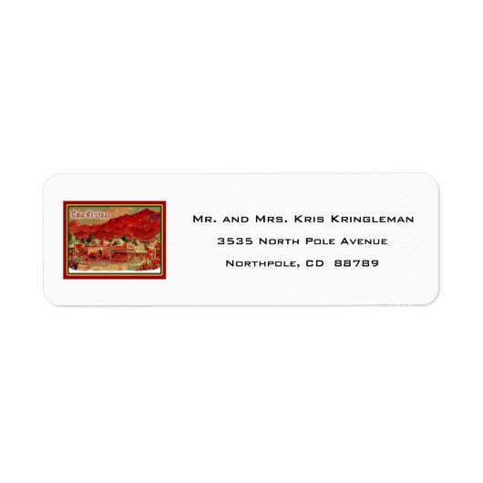 Tubac Kerst retour adreslabel Etiket (Voorkant)