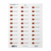 Tubac Kerst retour adreslabel Etiket (Full Sheet)