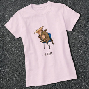 Tubacabra Tuba Speler Chupacabra Woordspeling Kuns T-shirt