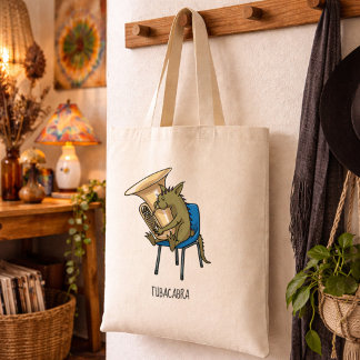 Tubacabra Tuba Speler Chupacabra Woordspeling Kuns Tote Bag