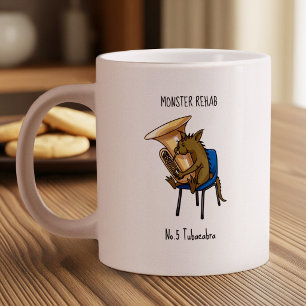 Tubacabra Tubaspeler Chupacabra Woordspeling Kunst Grote Koffiekop