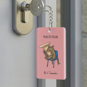 Tubacabra Tubaspeler Chupacabra Woordspeling Kunst Sleutelhanger