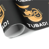 Tubad Funny Music Tuba Pun Dark BG Cadeaupapier (Rol Hoek)
