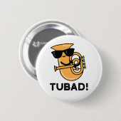 Tubad Funny Music Tuba Pun Ronde Button 5,7 Cm (Voorkant /achterkant)