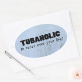 Tubaholic Life Oval Sticker (Envelop)