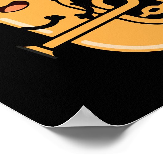 Tubanana Funny Tuba Banana Pun Dark BG Poster (Hoek)