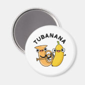 Tubanana Grappige Tuba Banaan Pun Magneet (Voorkant / Achterkant)