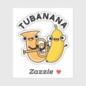 Tubanana Grappige Tuba Banaan Pun Sticker (Vel)