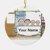 Tubbeltijd 2 keramisch ornament (Voorkant)