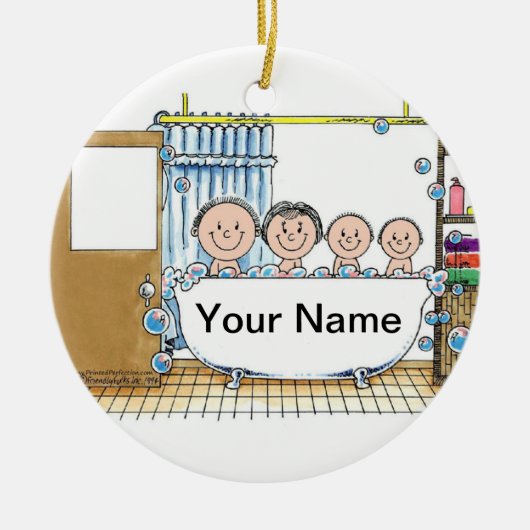 Tubbeltijd 2 keramisch ornament (Voorkant)