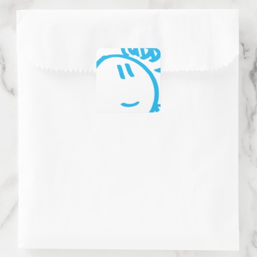 tubby1 vierkante sticker (Tas)