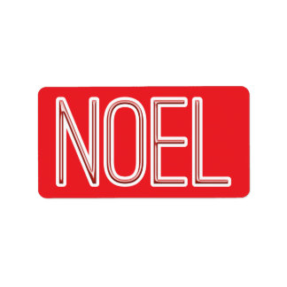 Tube Style Kerstmis Etiket