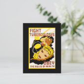 Tuberculose bestrijden ~ Obey the Rules of Health Briefkaart (Staand voorkant)