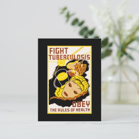 Tuberculose bestrijden ~ Obey the Rules of Health Briefkaart (Staand voorkant)