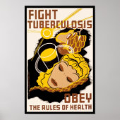 Tuberculose bestrijden poster (Voorkant)