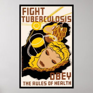 Tuberculose bestrijden poster