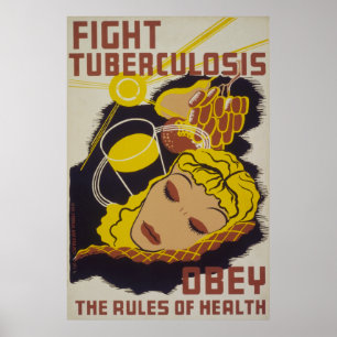 Tuberculose bestrijden poster