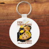Tuberculose bestrijden sleutelhanger (Voorkant)