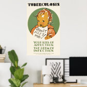 Tuberculose Kus me geen Baby Poster (Thuiskantoor)