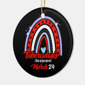 Tuberculose Tuberculose Tuberculose TBC Bewustheid Keramisch Ornament (Links)