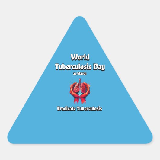 Tuberculose uitroeien. Wereld TBC Dag 24 maart. Sticker (Voorkant)