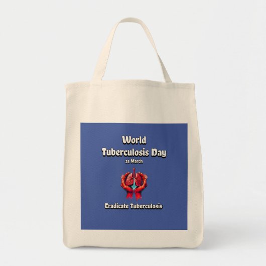 Tuberculose uitroeien. Wereld TBC Dag 24 maart. Tote Bag (Voorkant)
